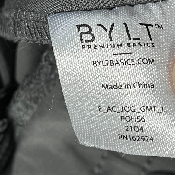 Bylt‎ Active Jogger Mens Large Gray Viscose Stretch Drawstring Premium Basics - Picture 6 of 11